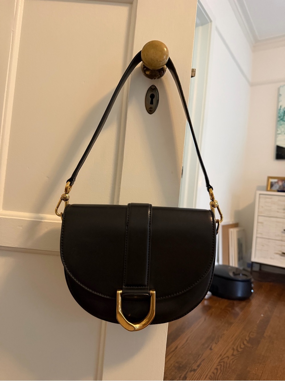 Charles & Keith Vegan Leather Gabine Saddle Bag